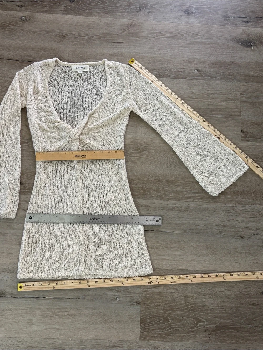 l*space XS Cream Palisades swim, bikini cover up dress - Picture 5 of 9